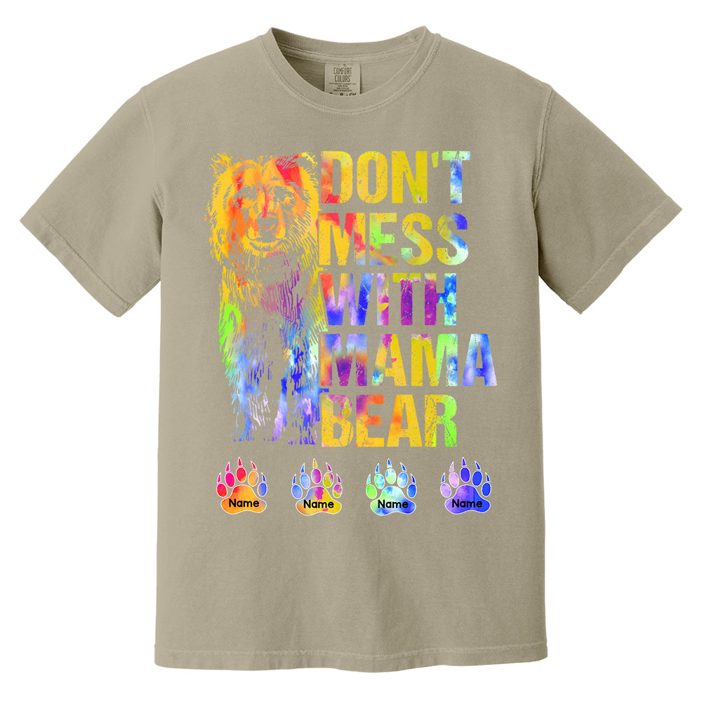 Don't Mess With Mama Bear Personalized Shirt For Grandma Pa00