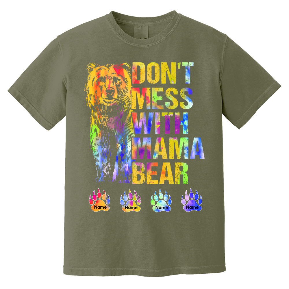 Don't Mess With Mama Bear Personalized Shirt For Grandma Pa00