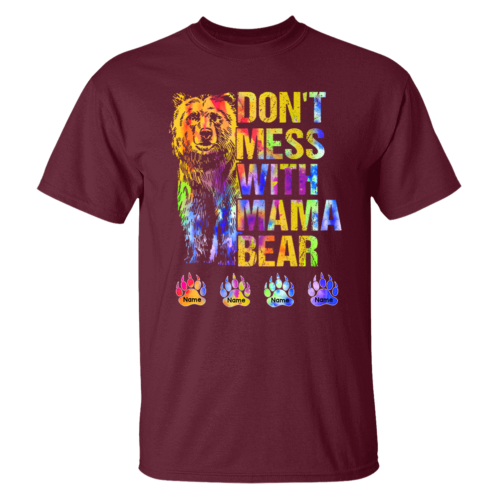 Don't Mess With Mama Bear Personalized Shirt For Grandma Pa00