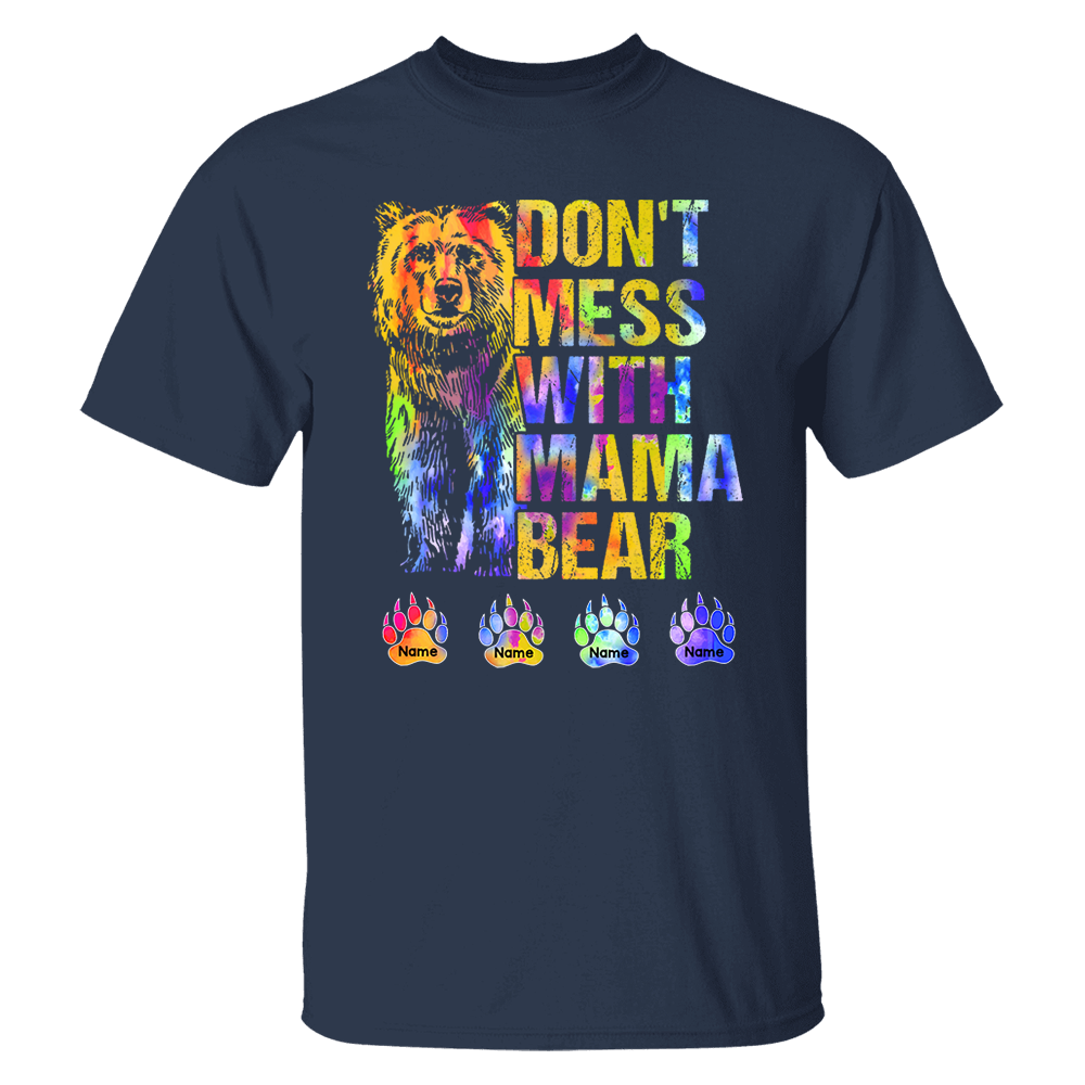 Don't Mess With Mama Bear Personalized Shirt For Grandma Pa00