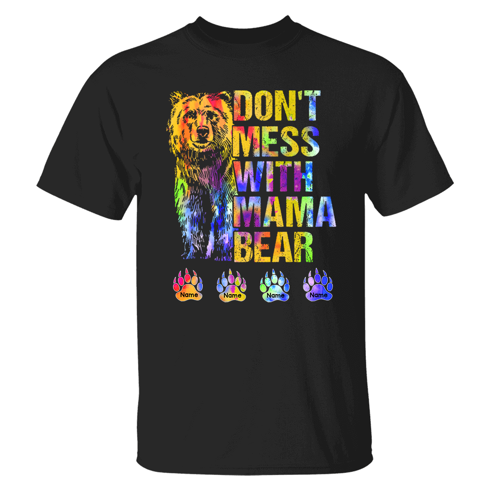 Don't Mess With Mama Bear Personalized Shirt For Grandma Pa00