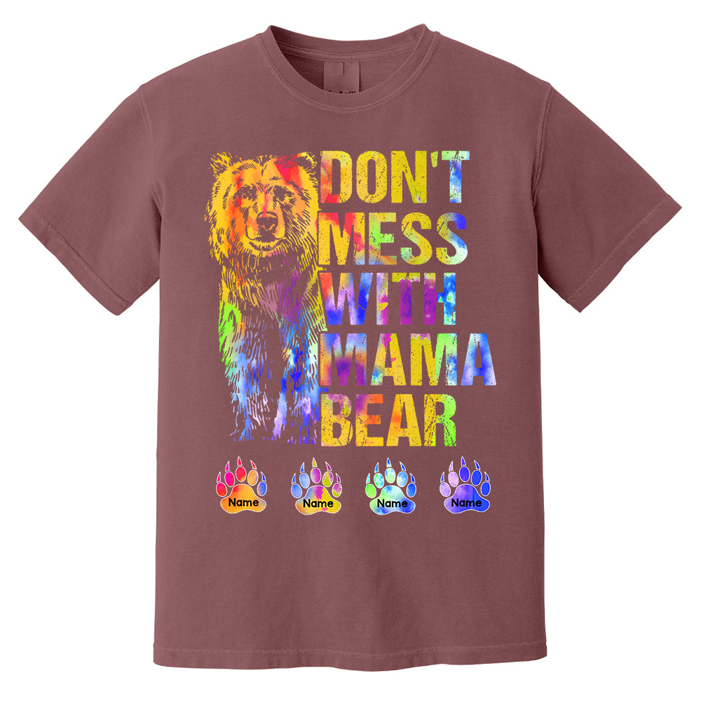 Don't Mess With Mama Bear Personalized Shirt For Grandma Pa00