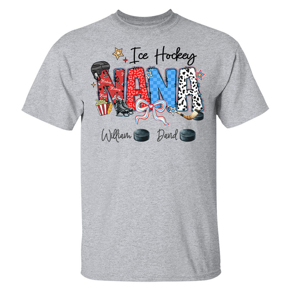 Ice Hockey Mama - Personalized Shirt Gift For Grandma