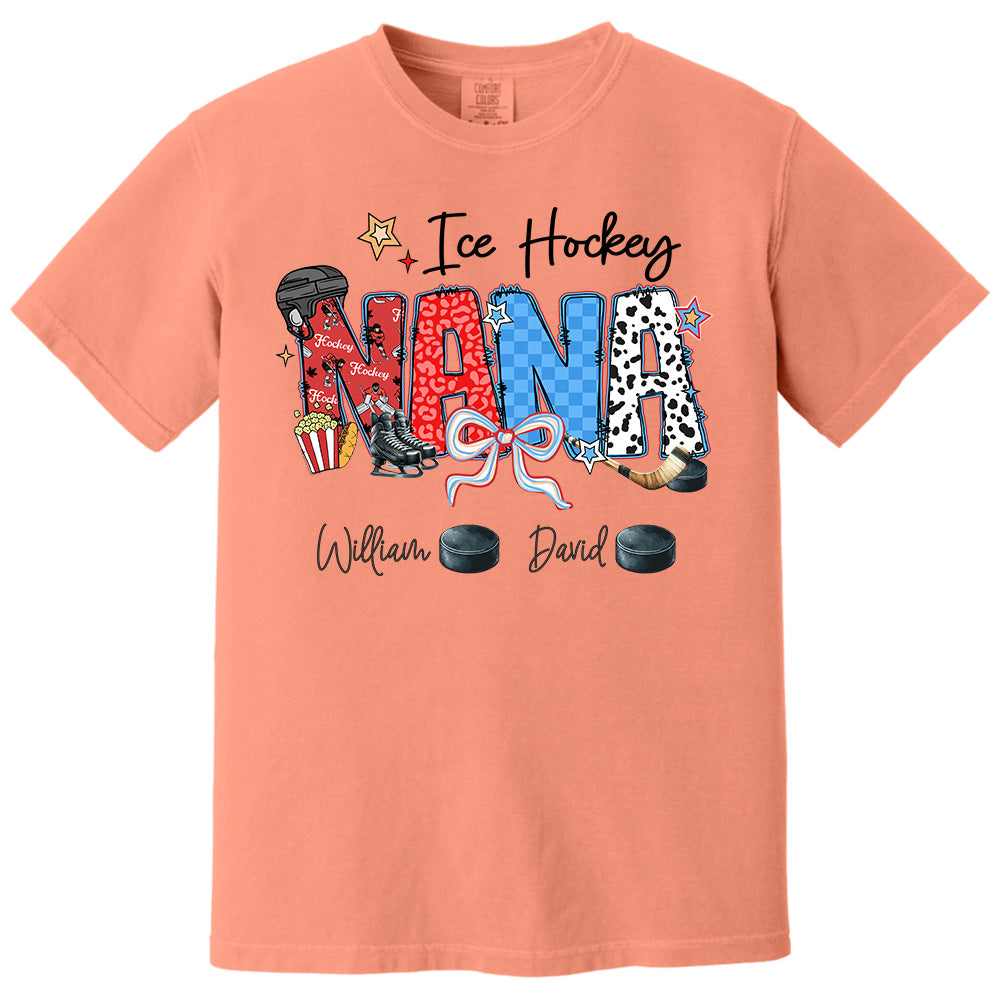 Ice Hockey Mama - Personalized Shirt Gift For Grandma