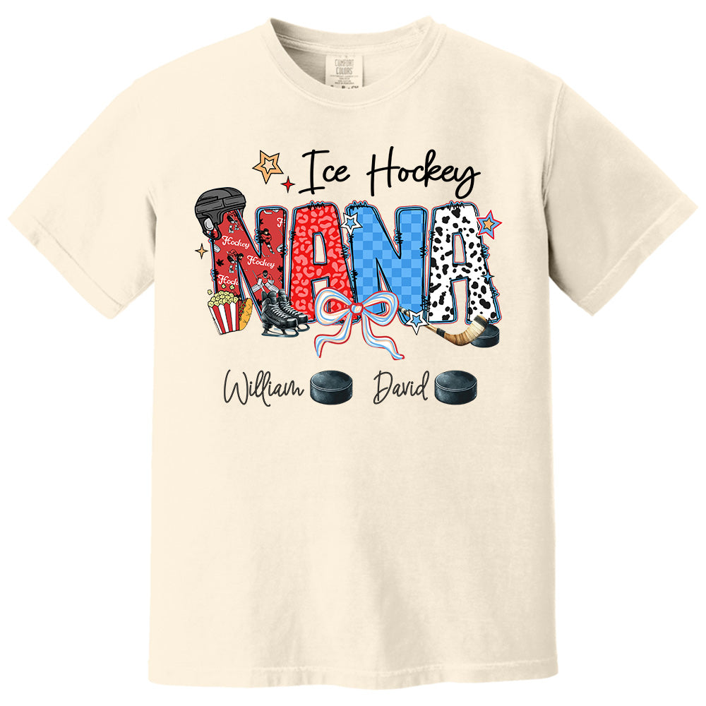 Ice Hockey Mama - Personalized Shirt Gift For Grandma