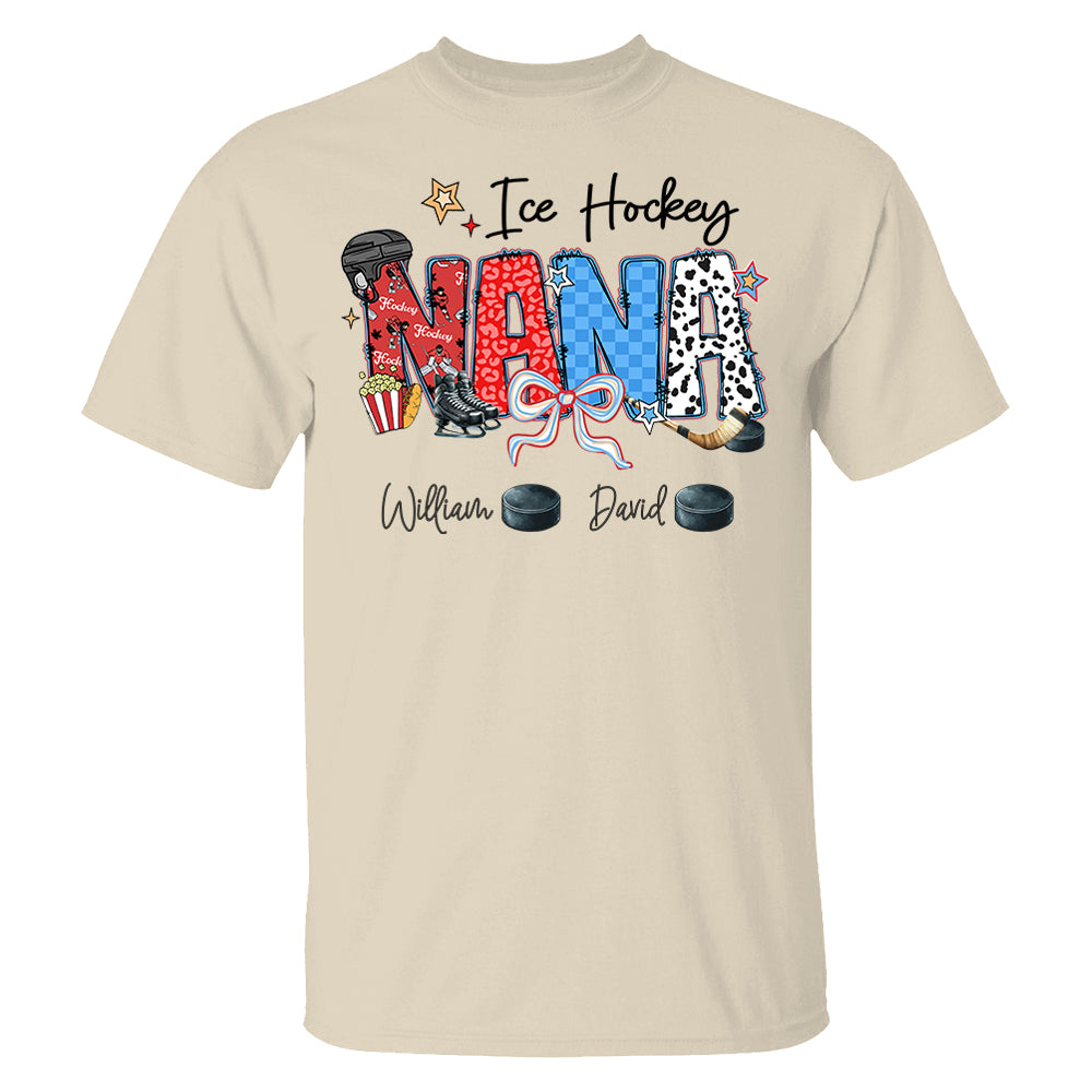 Ice Hockey Mama - Personalized Shirt Gift For Grandma