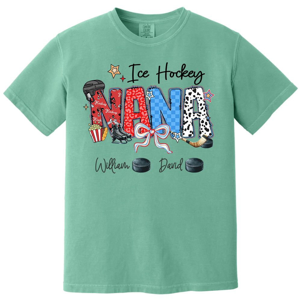 Ice Hockey Mama - Personalized Shirt Gift For Grandma