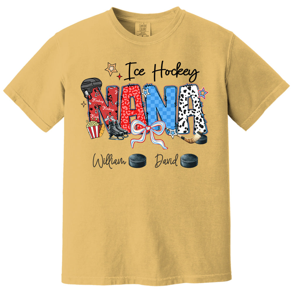 Ice Hockey Mama - Personalized Shirt Gift For Grandma