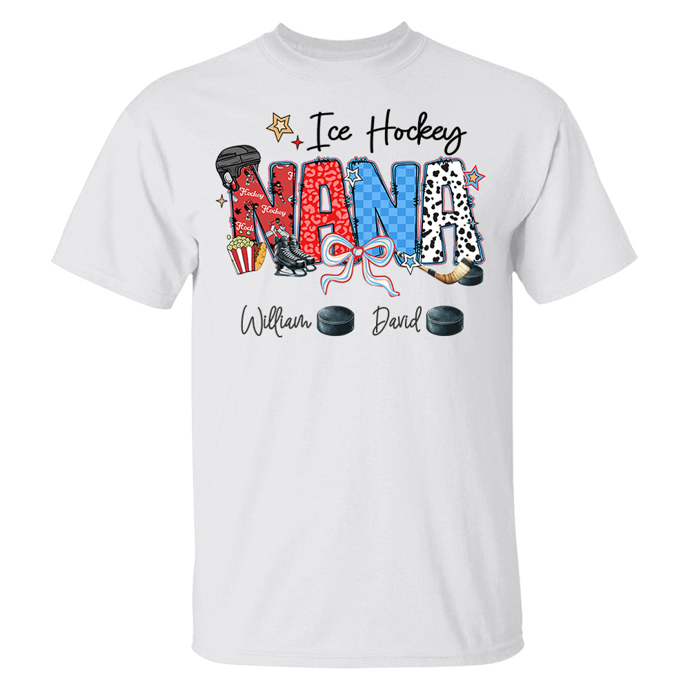 Ice Hockey Mama - Personalized Shirt Gift For Grandma