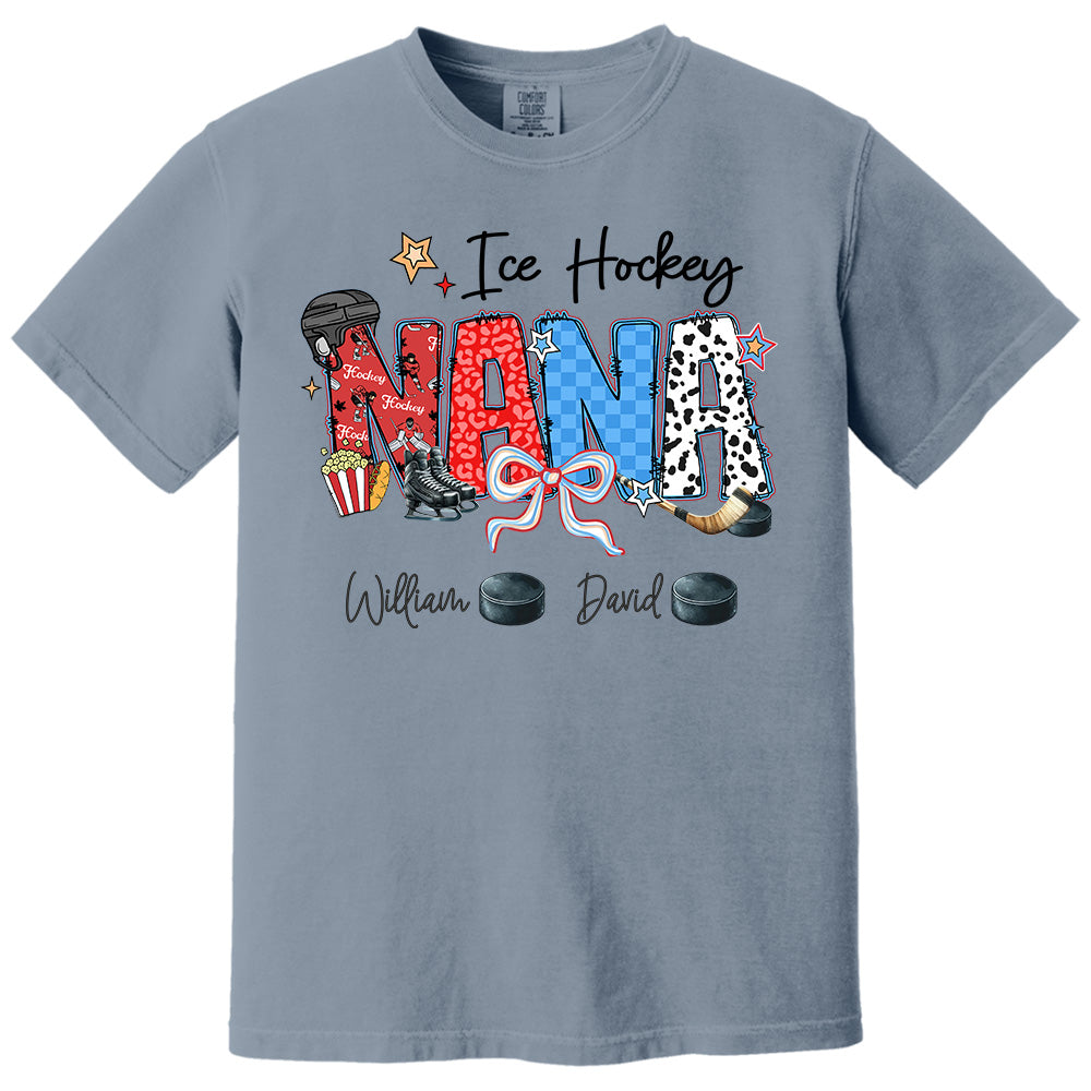 Ice Hockey Mama - Personalized Shirt Gift For Grandma