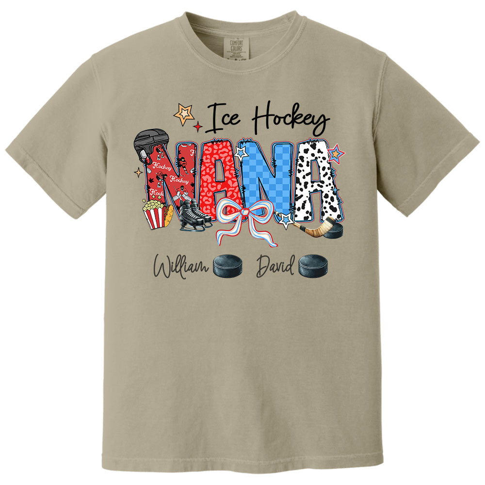 Ice Hockey Mama - Personalized Shirt Gift For Grandma