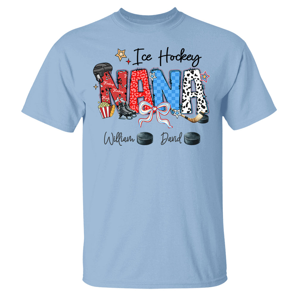 Ice Hockey Mama - Personalized Shirt Gift For Grandma