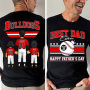 Best Dad Ever, Personalize Baseball Dad, Grandpa Shirt, Father's Day Gift for Dad, Grandpa A2110 Tu20