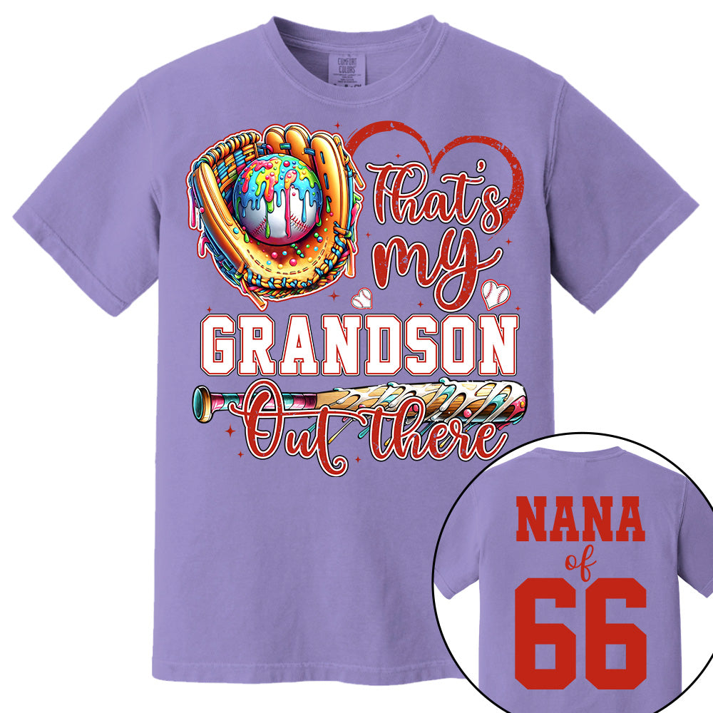 That's My Grandson Out There - Personalized Baseball Shirt, Gift for Baseball Lover A2110 Li29