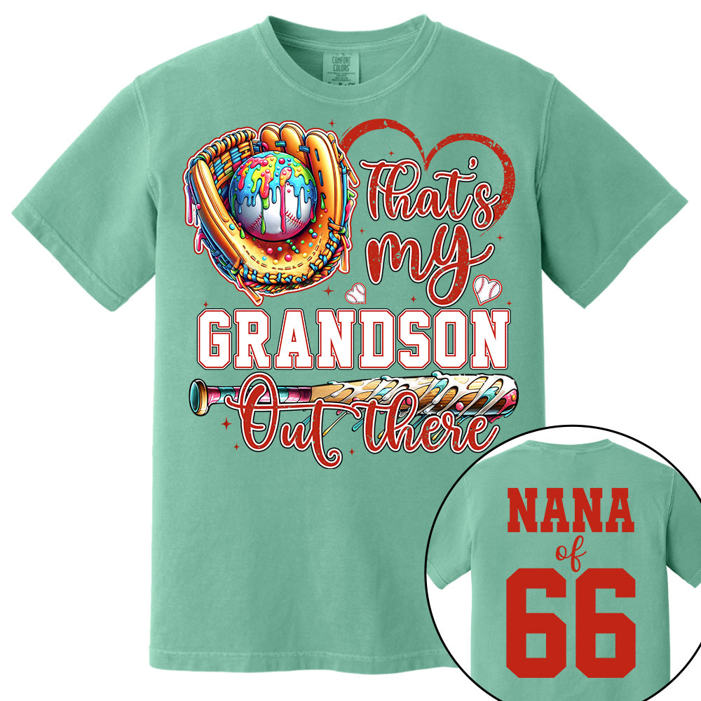 That's My Grandson Out There - Personalized Baseball Shirt, Gift for Baseball Lover A2110 Li29