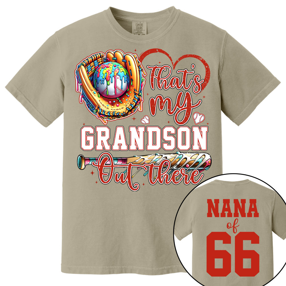That's My Grandson Out There - Personalized Baseball Shirt, Gift for Baseball Lover A2110 Li29