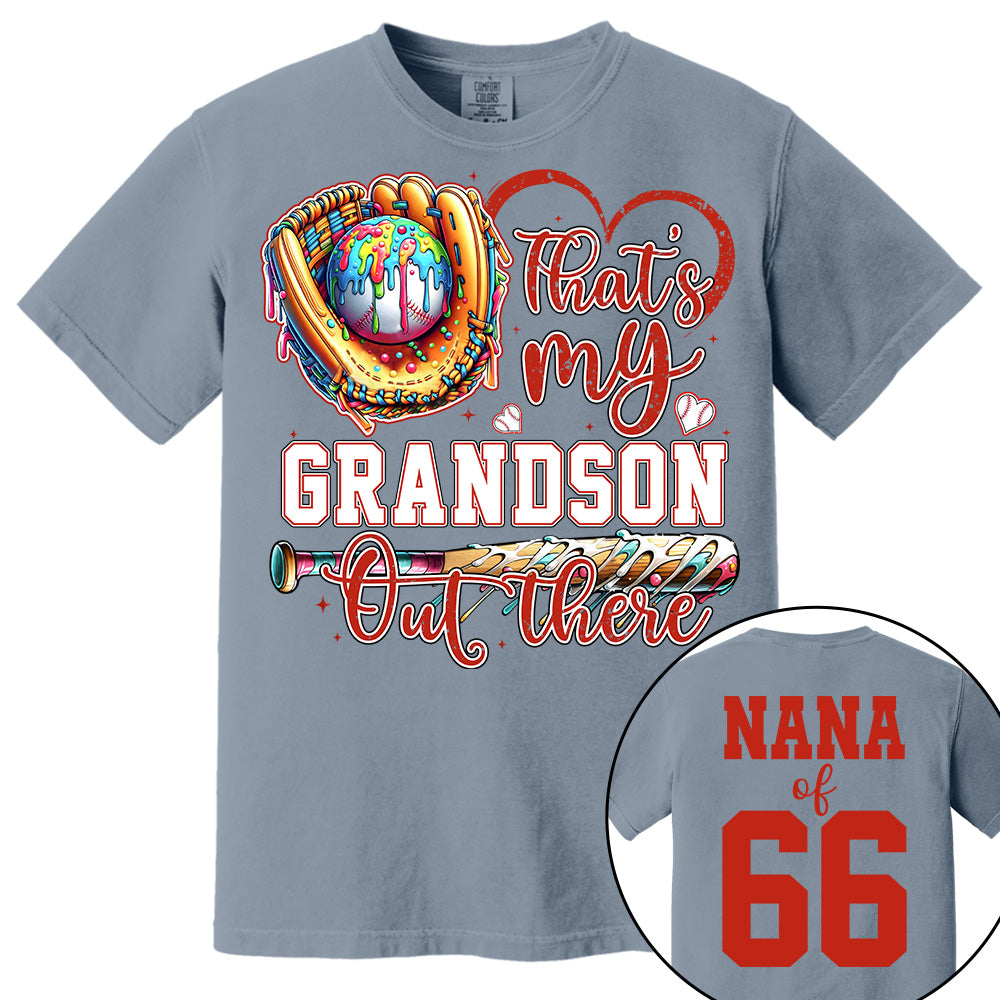 That's My Grandson Out There - Personalized Baseball Shirt, Gift for Baseball Lover A2110 Li29
