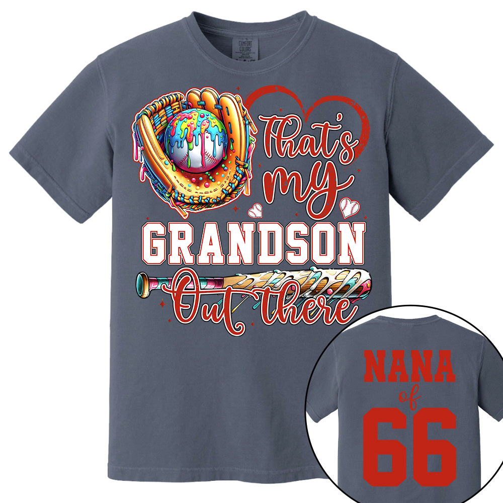 That's My Grandson Out There - Personalized Baseball Shirt, Gift for Baseball Lover A2110 Li29