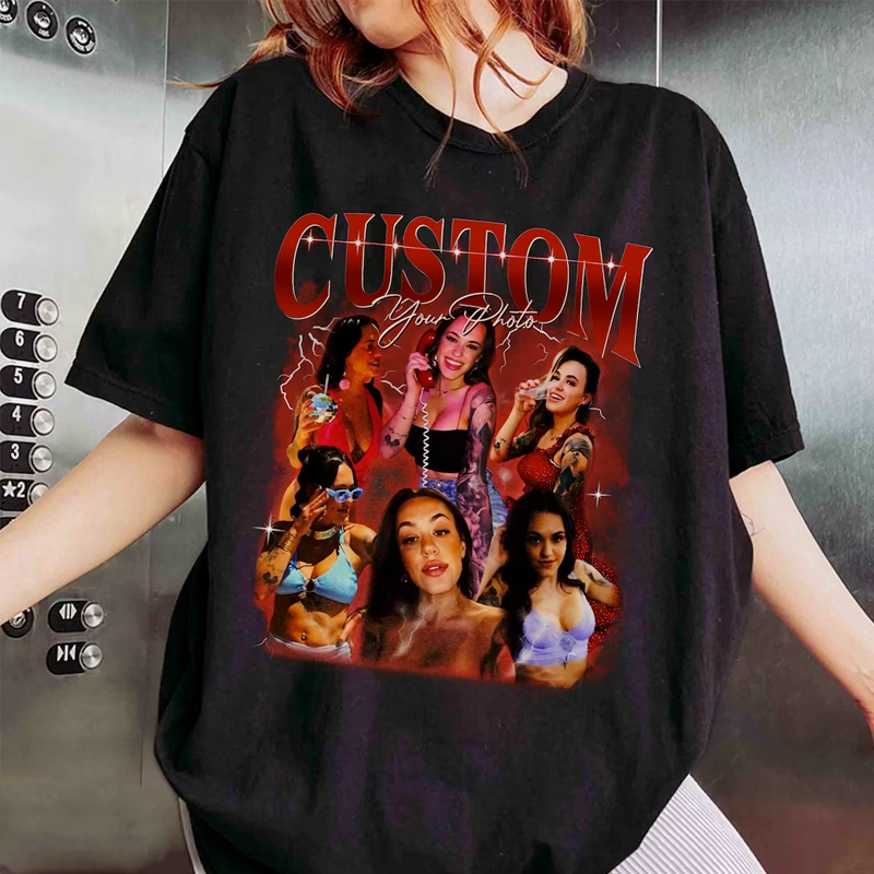 Adult Custom Bootleg Rap Tee Custom Photo Vintage 90s Shirts