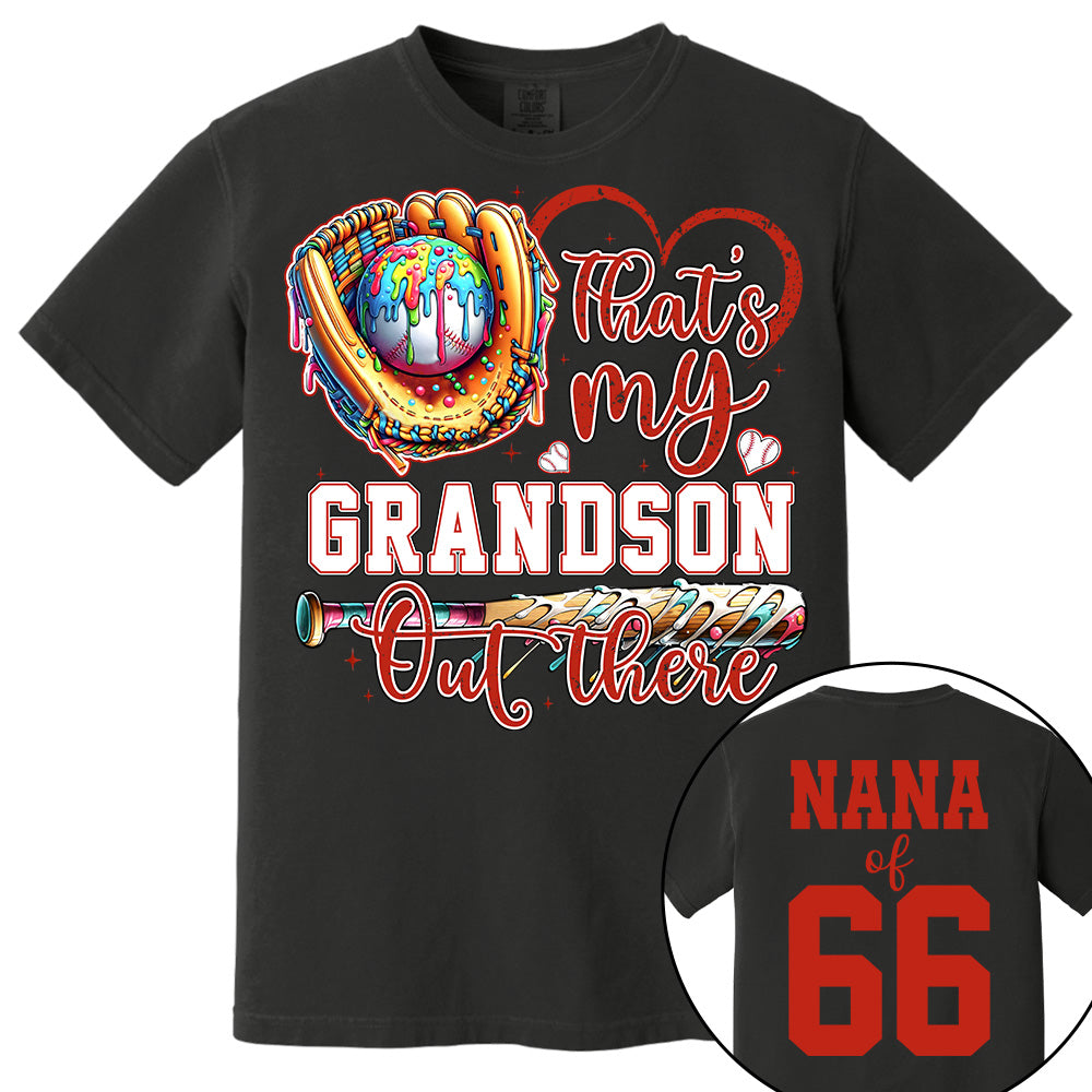 That's My Grandson Out There - Personalized Baseball Shirt, Gift for Baseball Lover A2110 Li29