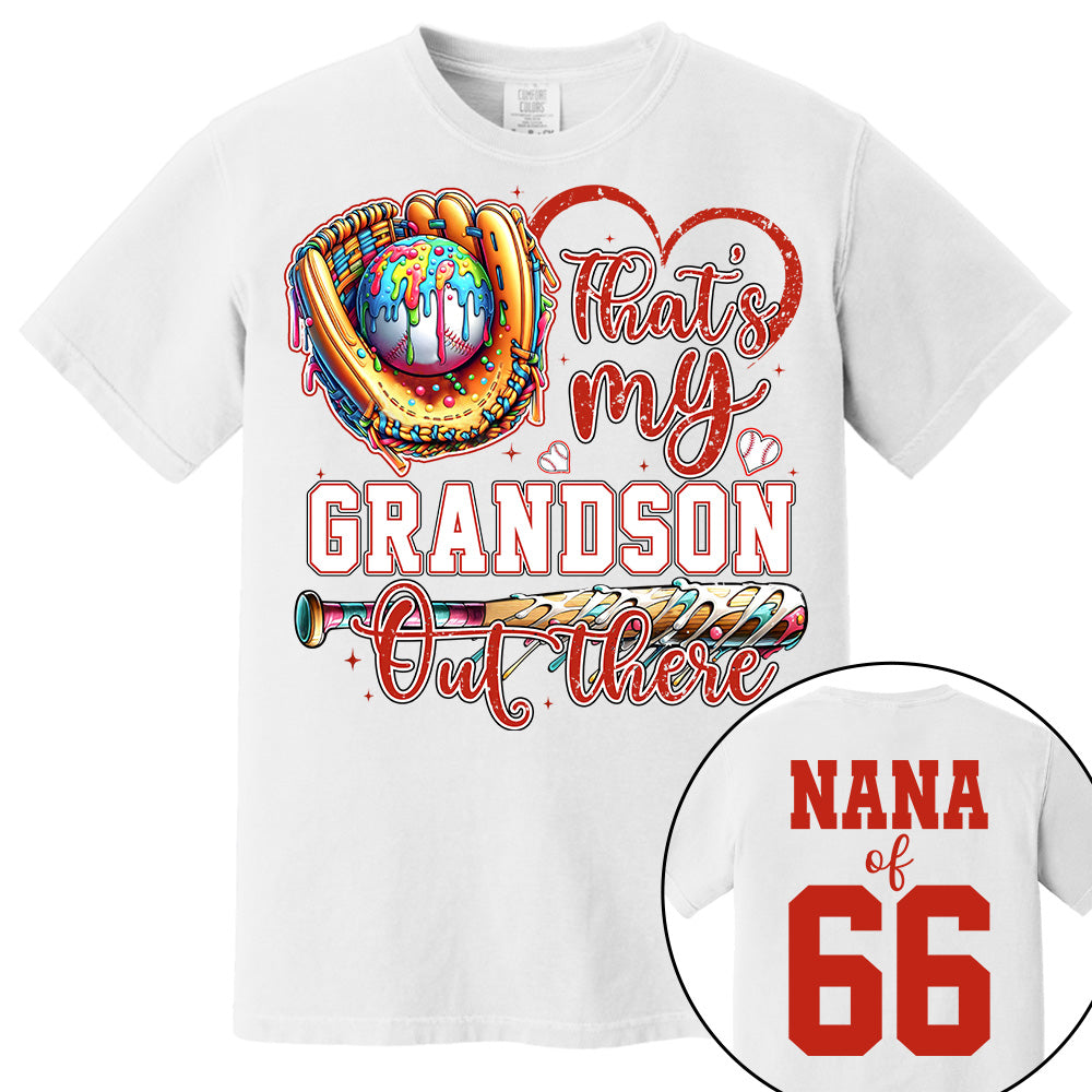 That's My Grandson Out There - Personalized Baseball Shirt, Gift for Baseball Lover A2110 Li29