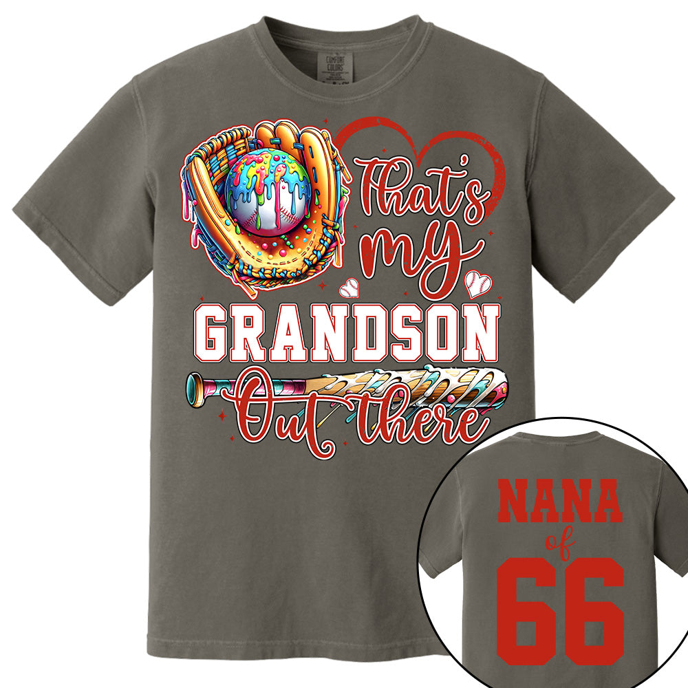 That's My Grandson Out There - Personalized Baseball Shirt, Gift for Baseball Lover A2110 Li29