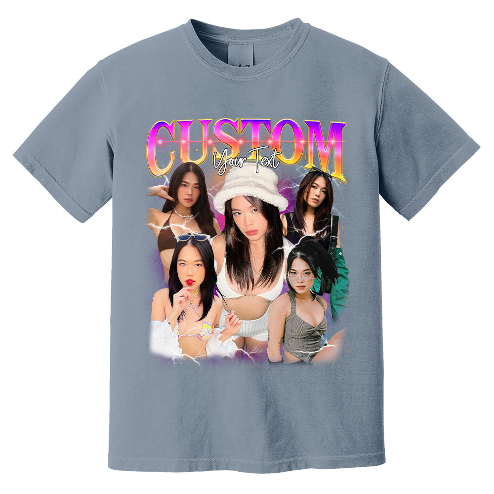 Custom Girlfriend Shirt, Boyfriend Shirt, Photo Husband, Wife Shirt, Bachelorette Surprise, Personalized Birthday Bootleg Gift, Custom Shirt