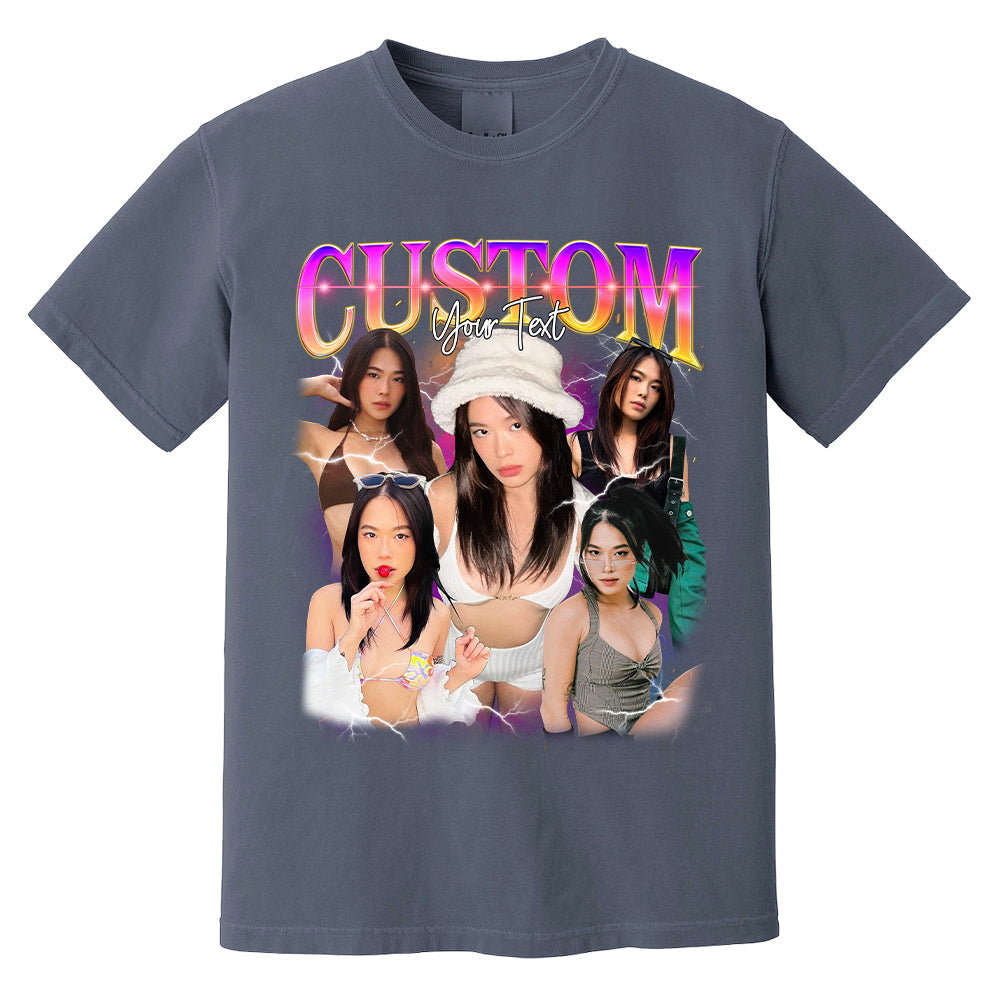 Custom Girlfriend Shirt, Boyfriend Shirt, Photo Husband, Wife Shirt, Bachelorette Surprise, Personalized Birthday Bootleg Gift, Custom Shirt