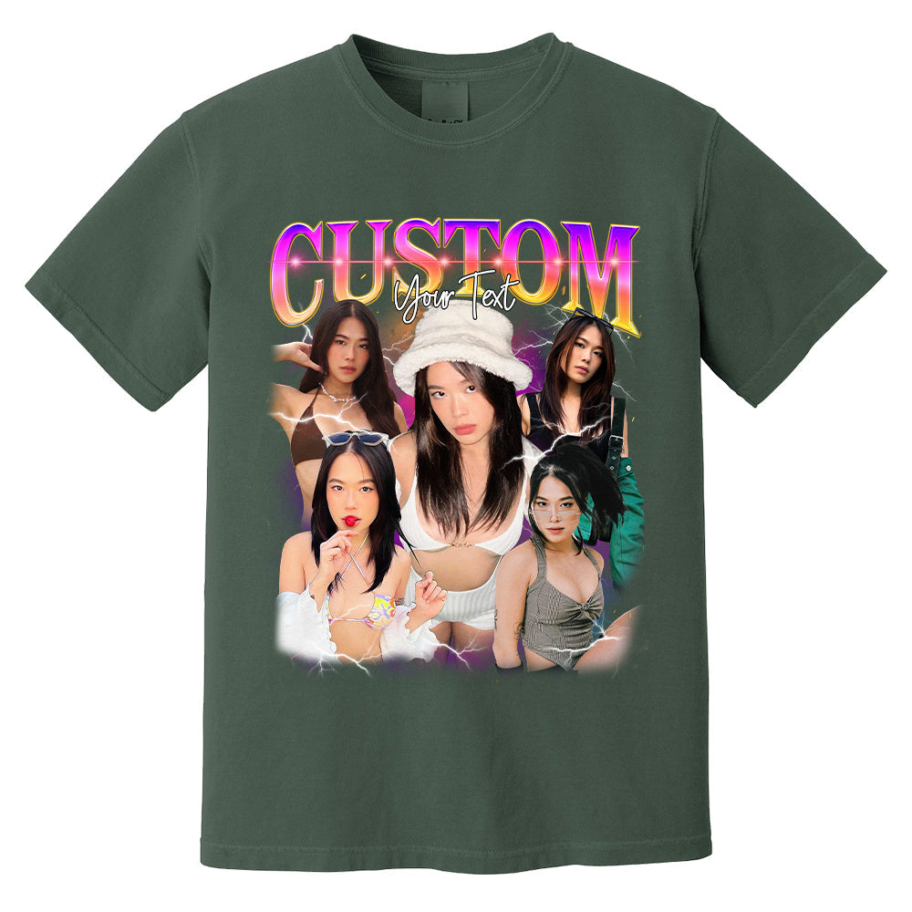 Custom Girlfriend Shirt, Boyfriend Shirt, Photo Husband, Wife Shirt, Bachelorette Surprise, Personalized Birthday Bootleg Gift, Custom Shirt