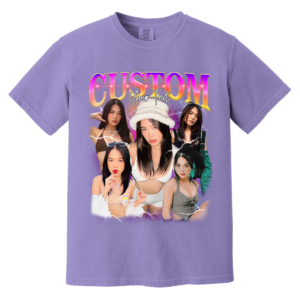 Custom Girlfriend Shirt, Boyfriend Shirt, Photo Husband, Wife Shirt, Bachelorette Surprise, Personalized Birthday Bootleg Gift, Custom Shirt
