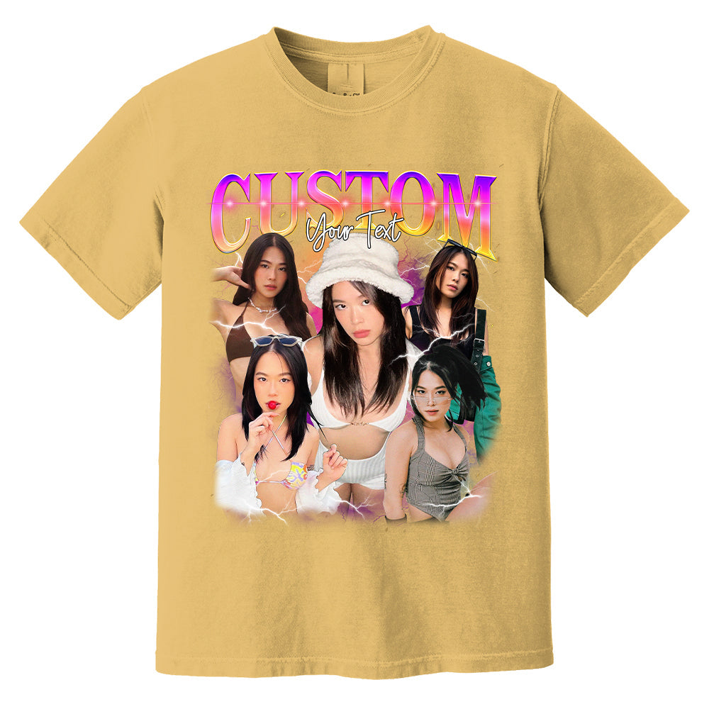 Custom Girlfriend Shirt, Boyfriend Shirt, Photo Husband, Wife Shirt, Bachelorette Surprise, Personalized Birthday Bootleg Gift, Custom Shirt