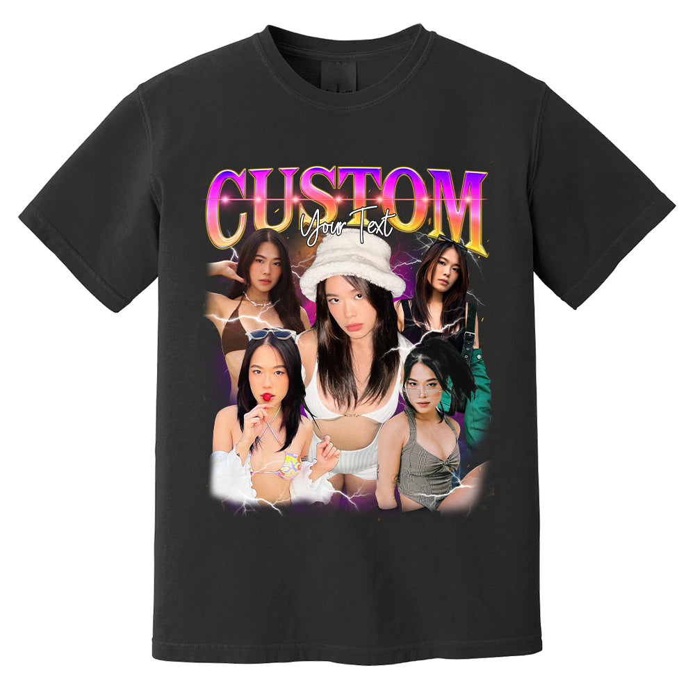 Custom Girlfriend Shirt, Boyfriend Shirt, Photo Husband, Wife Shirt, Bachelorette Surprise, Personalized Birthday Bootleg Gift, Custom Shirt