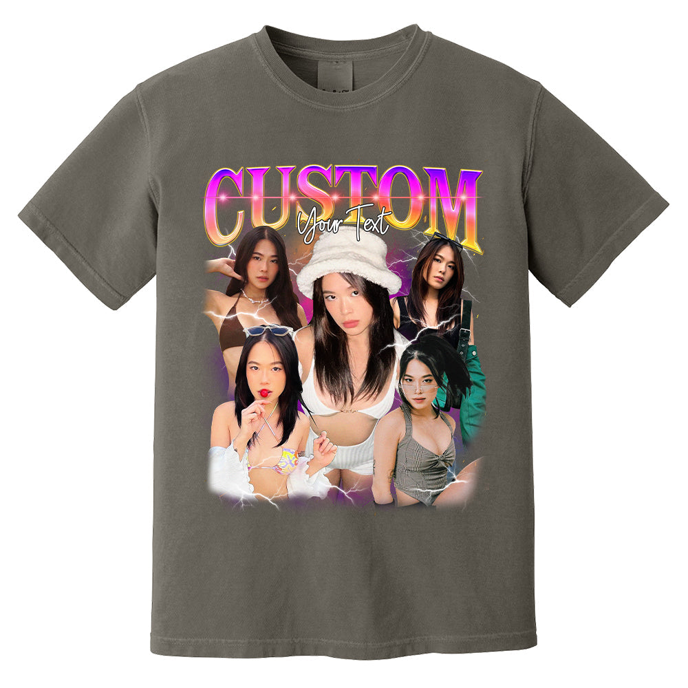 Custom Girlfriend Shirt, Boyfriend Shirt, Photo Husband, Wife Shirt, Bachelorette Surprise, Personalized Birthday Bootleg Gift, Custom Shirt