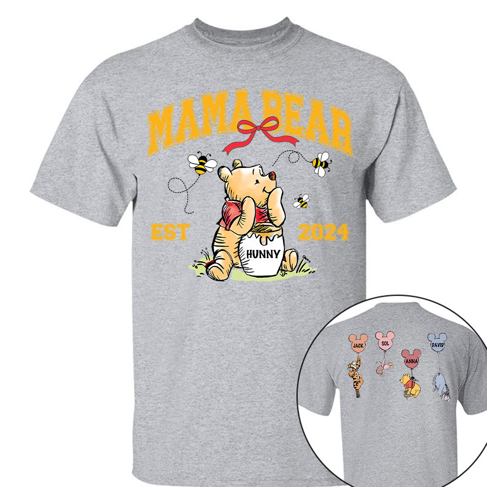 Mama Bear - New Mom Shirt - Mother's Day - Custom Nickname and Kid T1807 Tu20