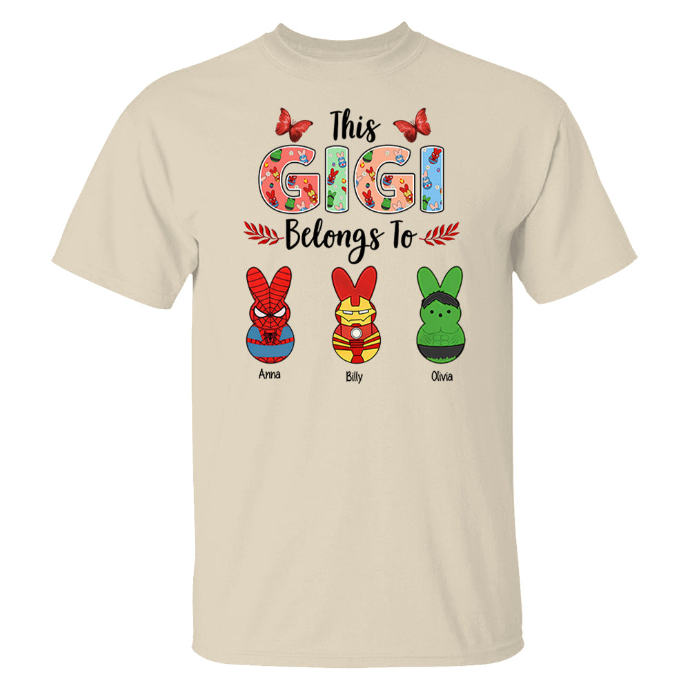 This NANA Belongs To - Cute Colorful Easter Shirt - Personalized Nickname Nana Gigi Mimi - Custom Kid Names NA04 Li29