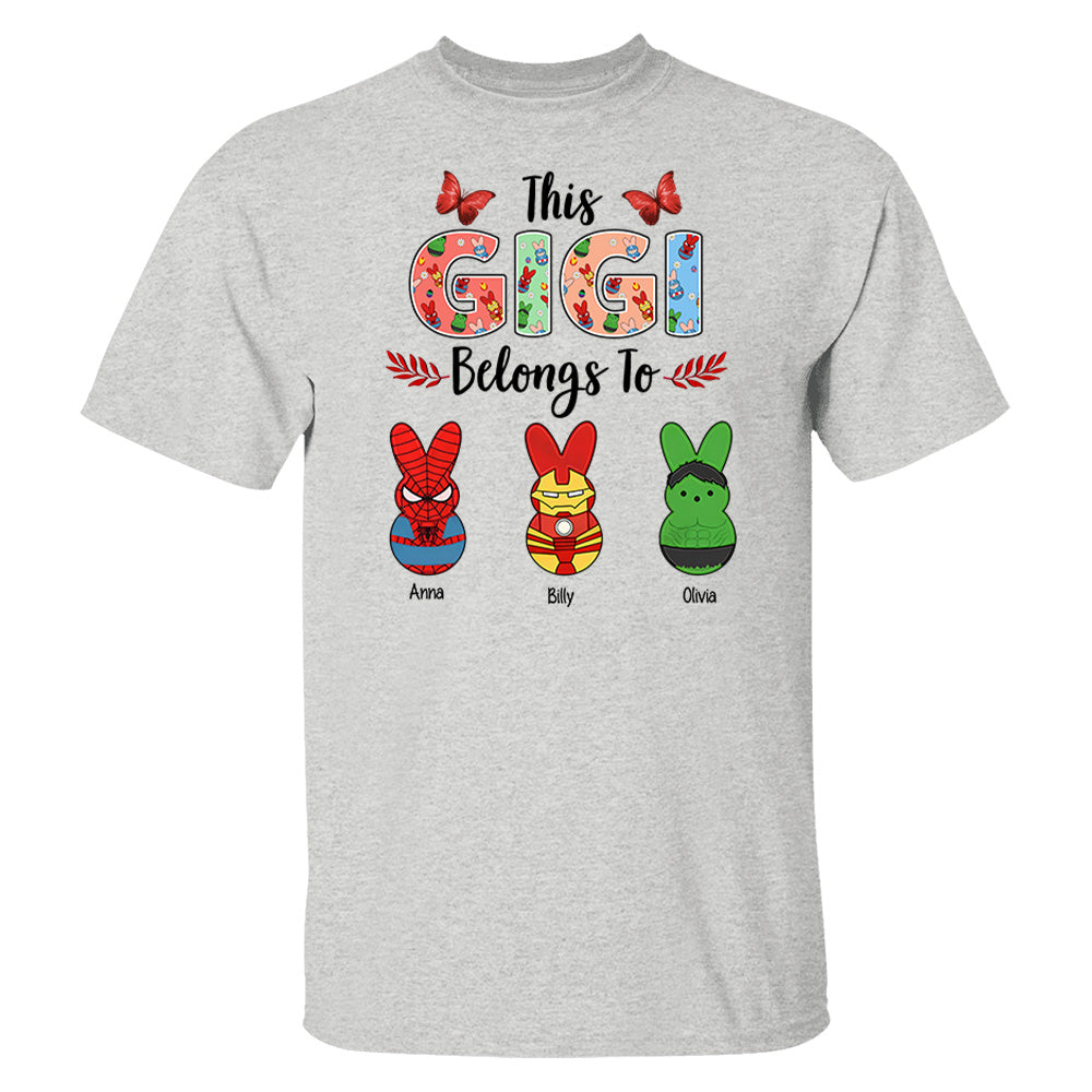 This NANA Belongs To - Cute Colorful Easter Shirt - Personalized Nickname Nana Gigi Mimi - Custom Kid Names NA04 Li29