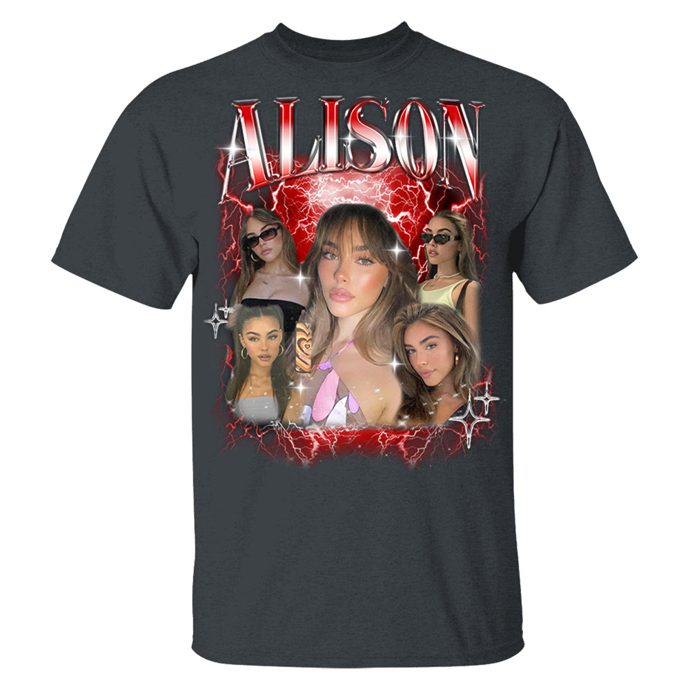 Personalized Bootleg Rap Shirts for Girlfriend & Boyfriend, Custom Tee with Face Photo