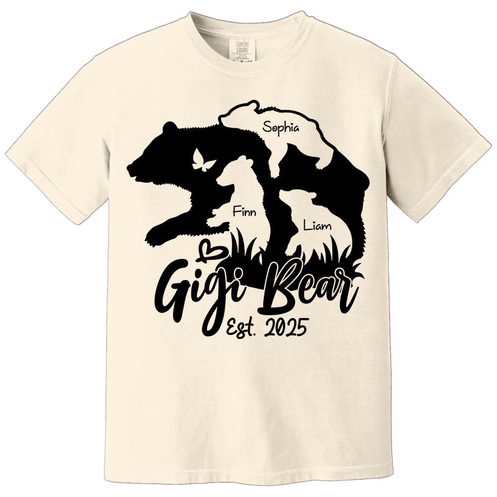 Grandma Bear - Custom Nickname Grandma Nana Gigi With Grandkids' Names NA04 Li29
