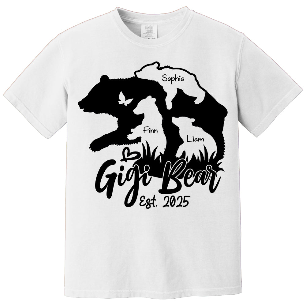 Grandma Bear - Custom Nickname Grandma Nana Gigi With Grandkids' Names NA04 Li29