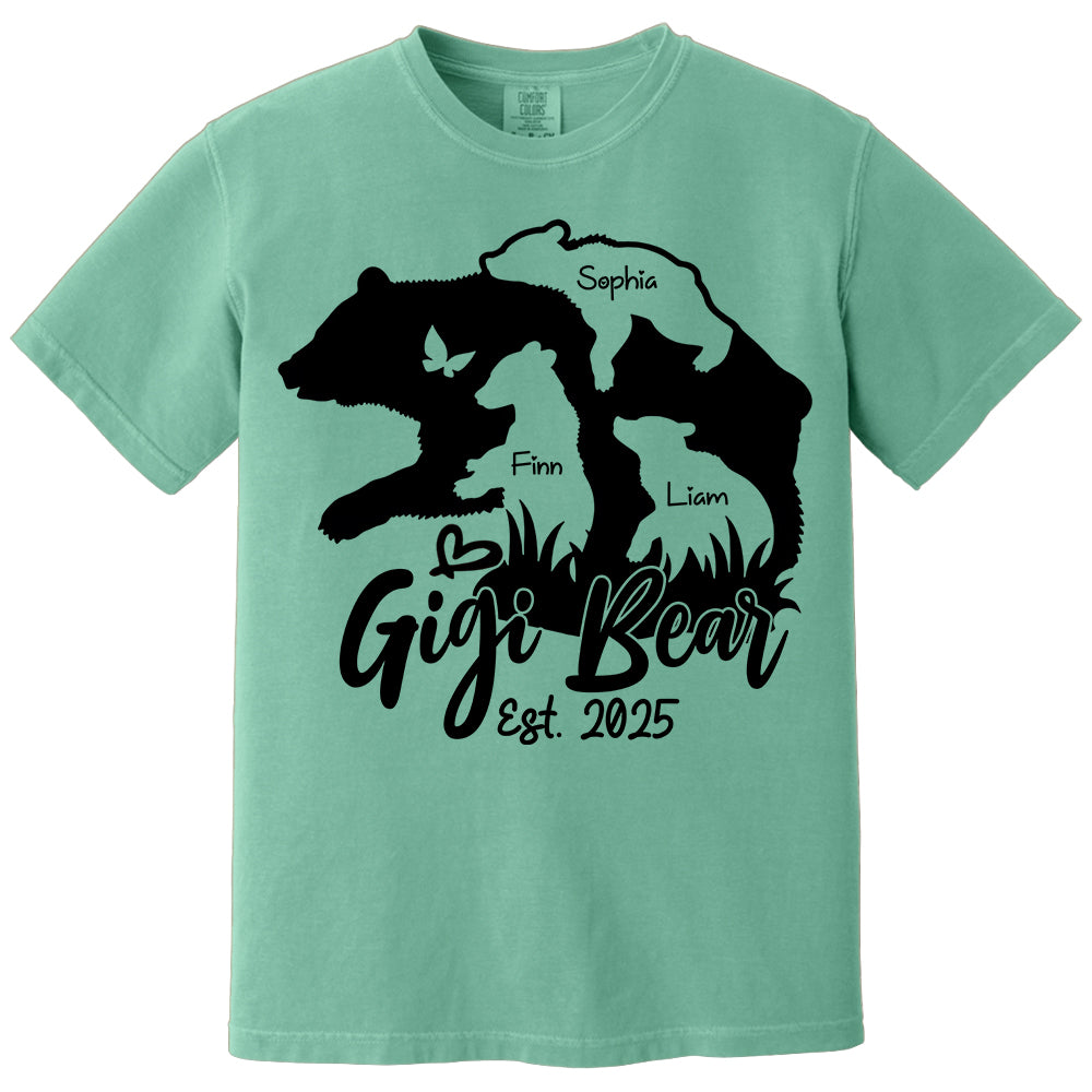 Grandma Bear - Custom Nickname Grandma Nana Gigi With Grandkids' Names NA04 Li29