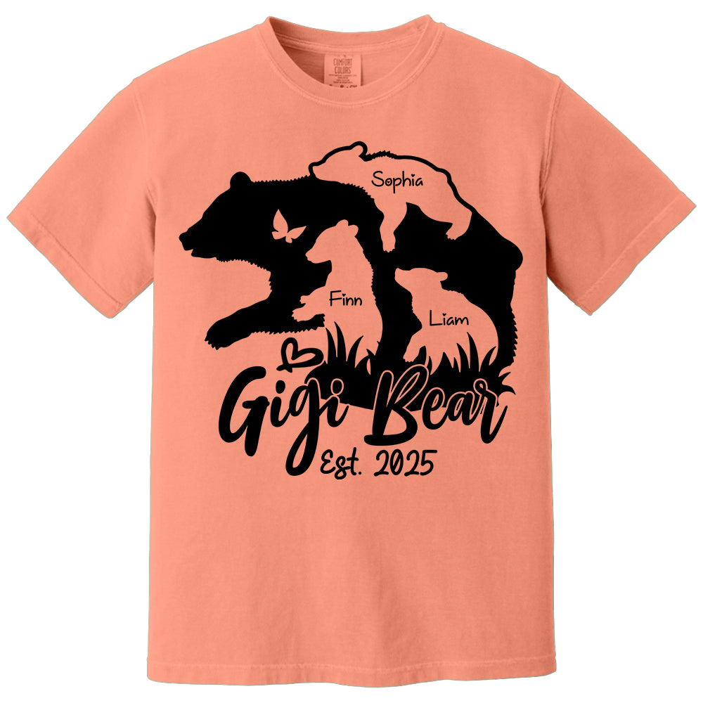 Grandma Bear - Custom Nickname Grandma Nana Gigi With Grandkids' Names NA04 Li29