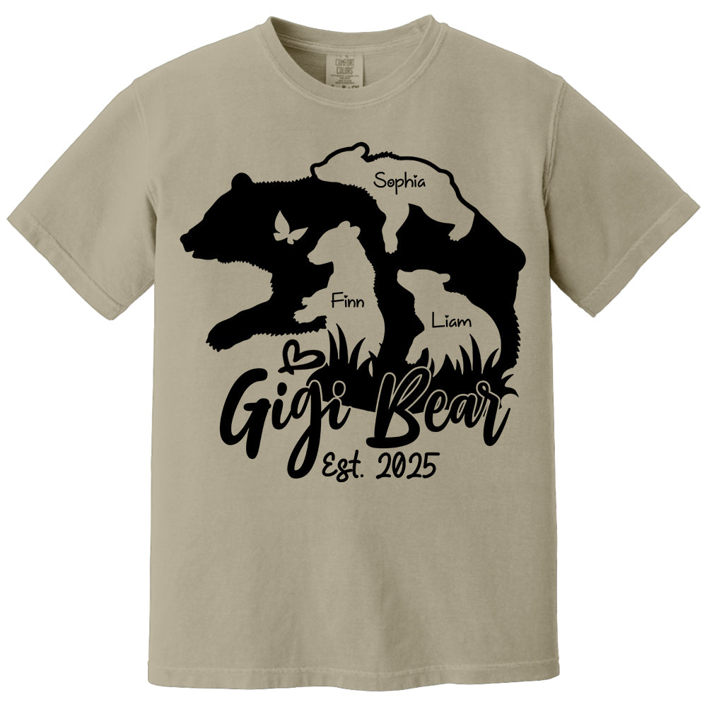 Grandma Bear - Custom Nickname Grandma Nana Gigi With Grandkids' Names NA04 Li29
