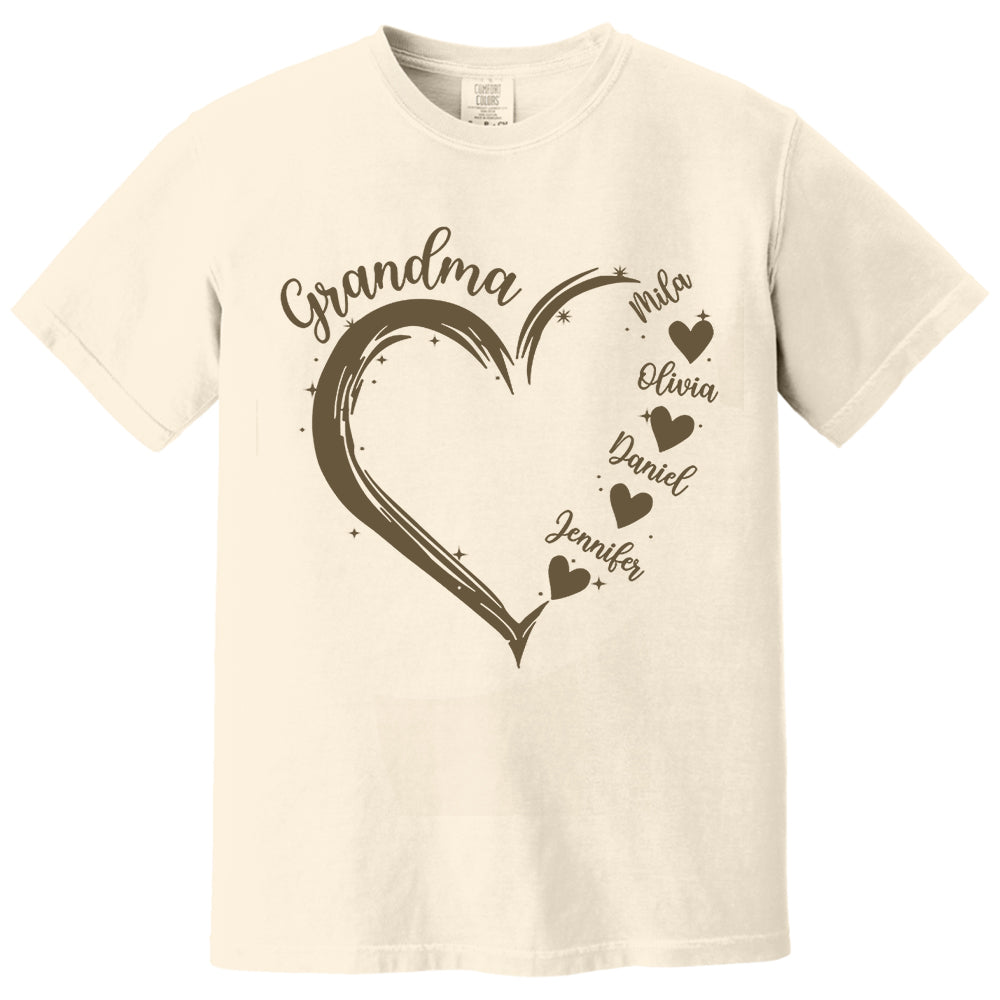 Grandma and Grandkids Hearts, Best Gift Birthday, New Mom Gift Shirt Nh00