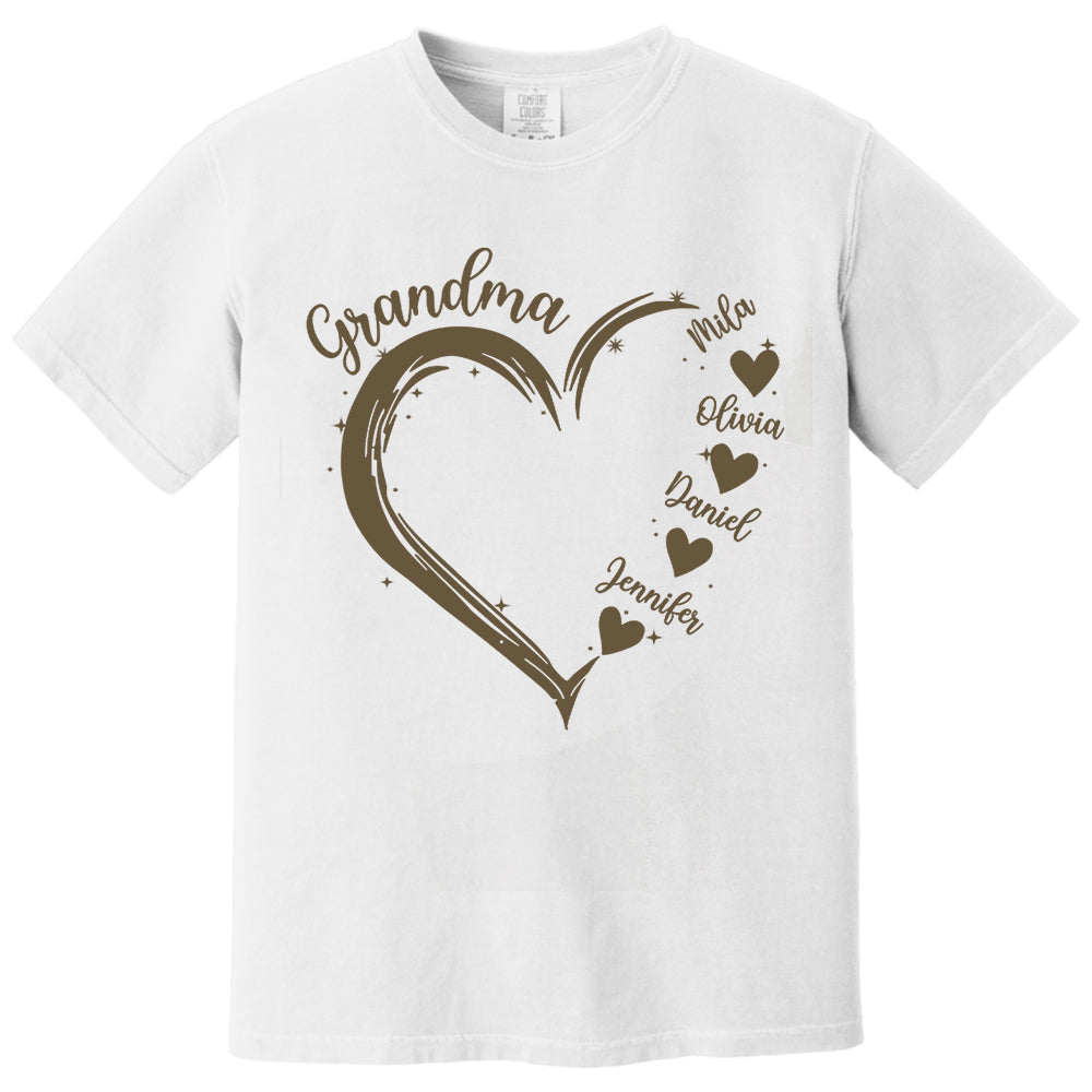 Grandma and Grandkids Hearts, Best Gift Birthday, New Mom Gift Shirt Nh00