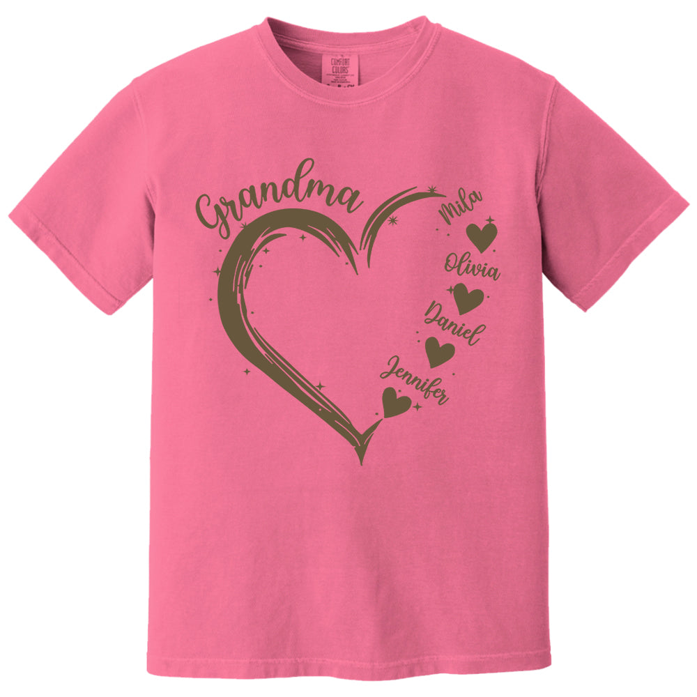 Grandma and Grandkids Hearts, Best Gift Birthday, New Mom Gift Shirt Nh00