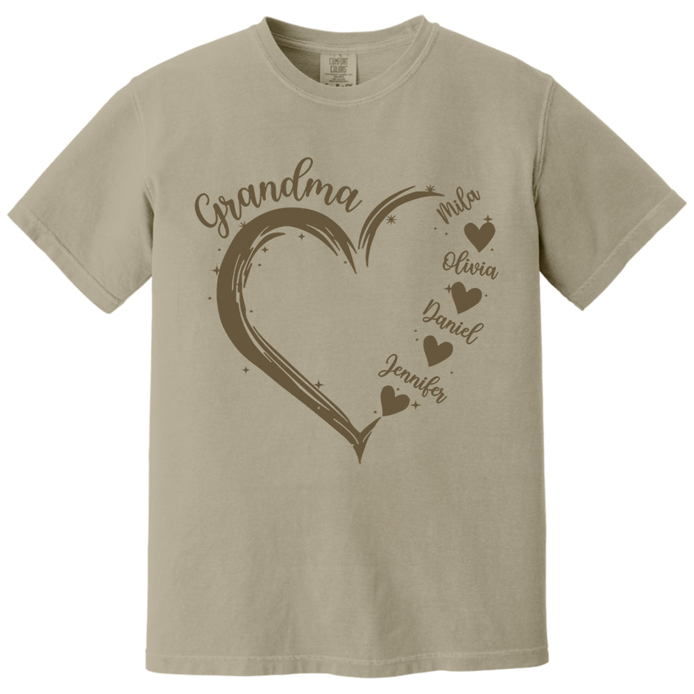 Grandma and Grandkids Hearts, Best Gift Birthday, New Mom Gift Shirt Nh00