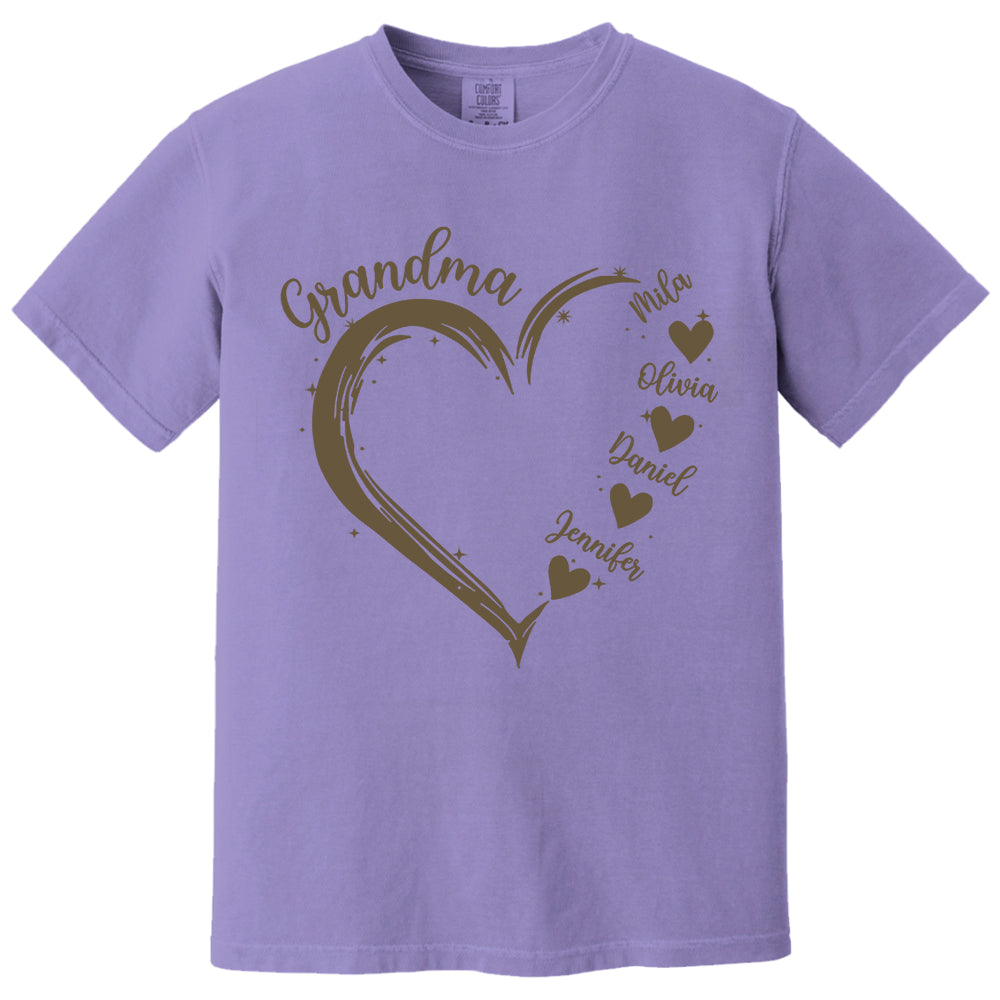 Grandma and Grandkids Hearts, Best Gift Birthday, New Mom Gift Shirt Nh00