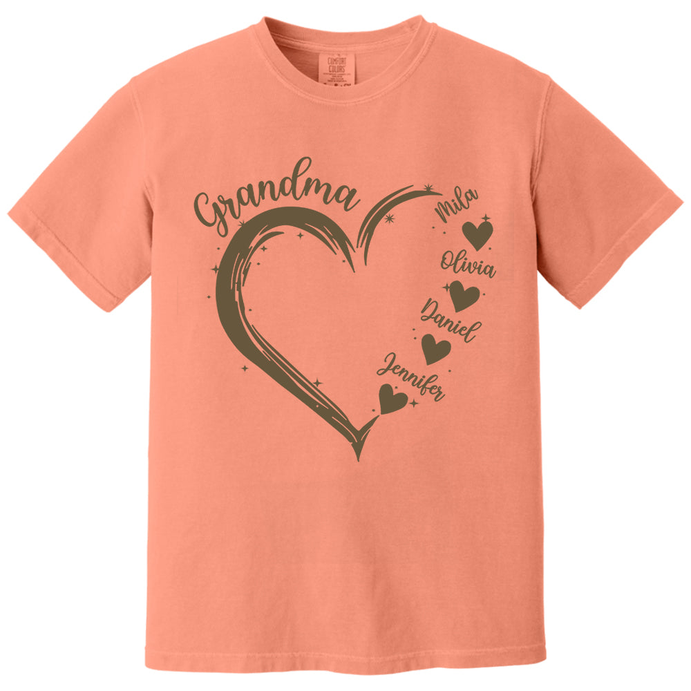 Grandma and Grandkids Hearts, Best Gift Birthday, New Mom Gift Shirt Nh00
