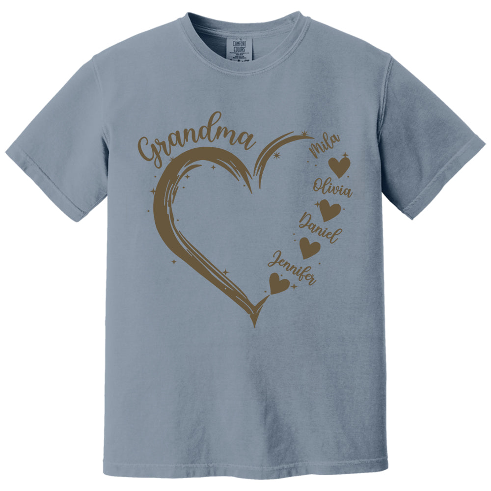 Grandma and Grandkids Hearts, Best Gift Birthday, New Mom Gift Shirt Nh00
