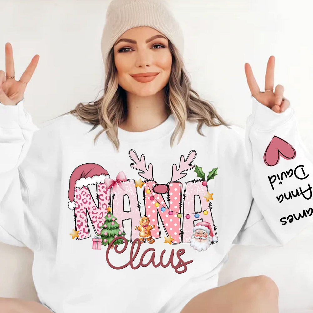 Pink Trend Gigi Claus Custom Sweatshirt - Best Family Christmas Gift for Grandma Nh00